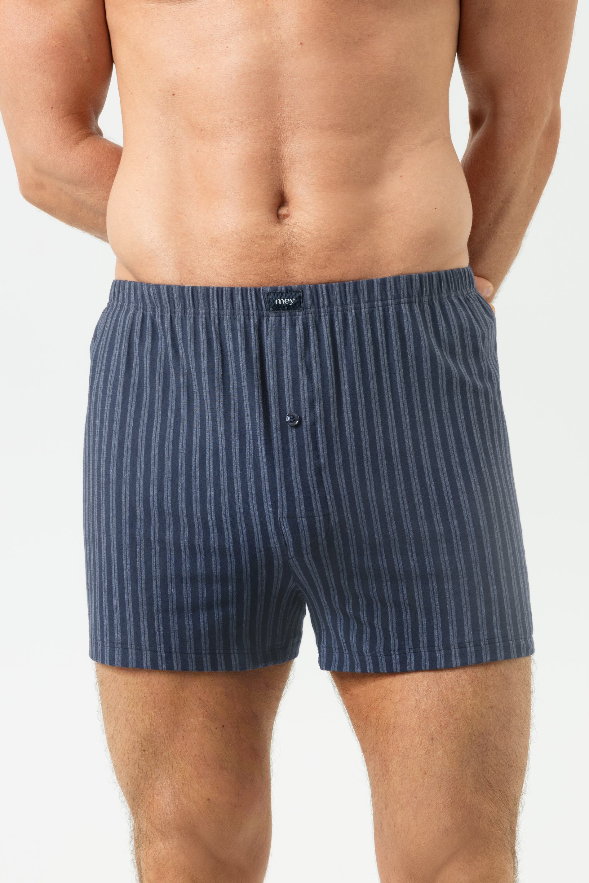 Mey Boxershorts Serie Denim Stripes Yacht Blue