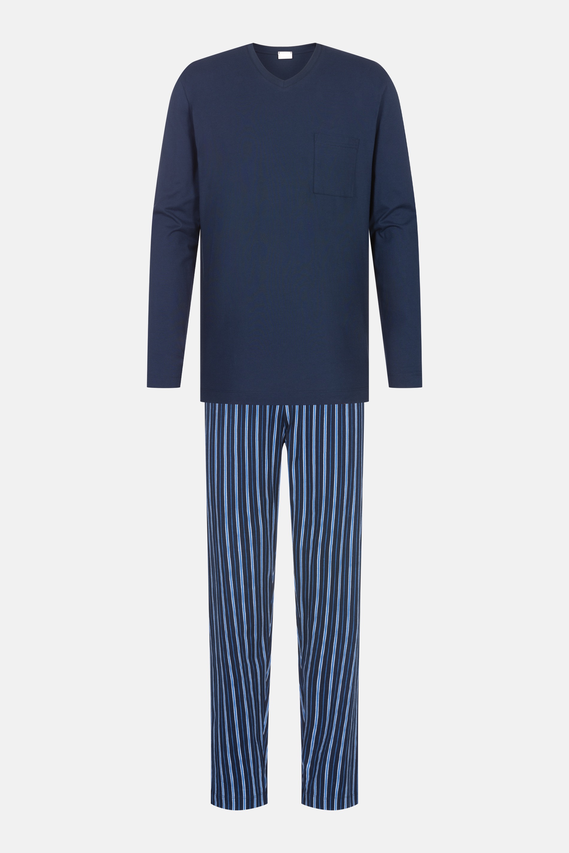 Mey Herren Schlafanzug Serie Straight Yacht Blue Blau