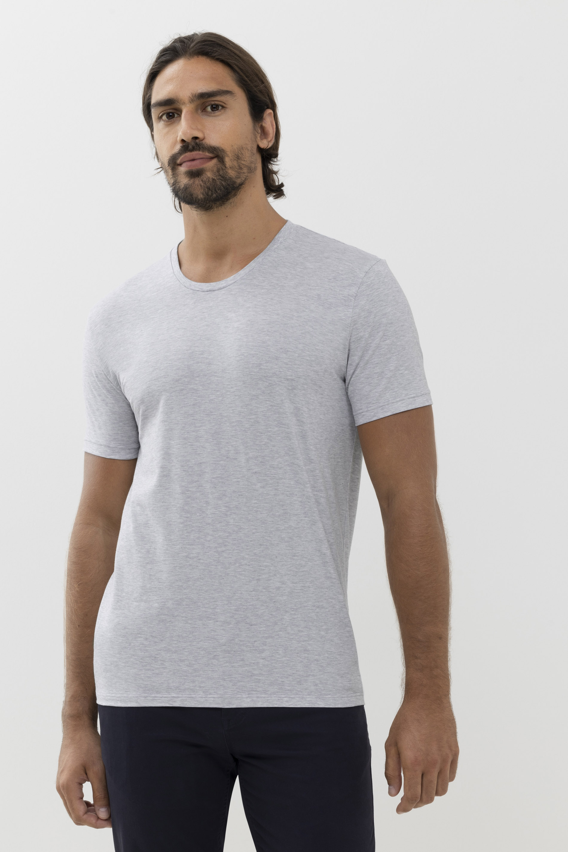 トップス mey T-shirt Serie Dry Cotton Colour Light Grey Melange | mey®